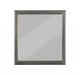 38" Gray Square Wood Framed Accent Mirror