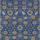 10' X 14' Navy Blue And Blue Geometric Washable Indoor Outdoor Area Rug