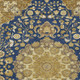 8' X 10' Navy Blue And Blue Damask Washable Indoor Outdoor Area Rug