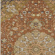 8' X 10' Orange And Brown Damask Washable Indoor Outdoor Area Rug