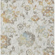 3' X 5' Ivory And Linen Floral Washable Indoor Outdoor Area Rug