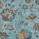 3' X 5' Teal Blue And Gray Floral Washable Indoor Outdoor Area Rug