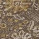 8' Chocolate And Brown Round Damask Washable Indoor Outdoor Area Rug