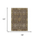 10' X 14' Chocolate And Brown Damask Washable Indoor Outdoor Area Rug