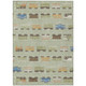 10' X 14' Green And Khaki Abstract Washable Indoor Outdoor Area Rug