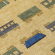 9' X 12' Gold And Brown Abstract Washable Indoor Outdoor Area Rug