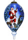 Starry Heaven and Santa Hand Painted Mouth Blown Glass Ornament