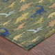 3' X 5' Olive Green And Green Geometric Washable Indoor Outdoor Area Rug
