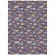 10' X 14' Plum And Purple Geometric Washable Indoor Outdoor Area Rug