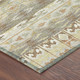 8' X 10' Linen And Ivory Geometric Washable Indoor Outdoor Area Rug