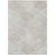 8' X 10' Ivory And Linen Geometric Washable Indoor Outdoor Area Rug