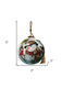 Winter Wreath Forest Snowman Hand Painted Mouth Blown Glass Ornament