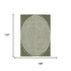 10' X 14' Olive Green And Ivory Geometric Washable Indoor Outdoor Area Rug