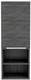12" Gray Wood Floating Single Door Bathroom Vanity