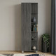 20" Gray Wood Accent Cabinet With Single Door