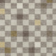 9' X 12' Taupe And Teal Blue Geometric Washable Indoor Outdoor Area Rug