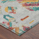 3' X 5' Silver And Ivory Tribal Washable Indoor Outdoor Area Rug
