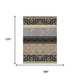 10' X 14' Black And Beige Striped Washable Indoor Outdoor Area Rug