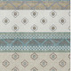 8' X 10' Teal Blue And Beige Striped Washable Indoor Outdoor Area Rug