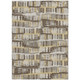 9' X 12' Chocolate And Ivory Abstract Washable Indoor Outdoor Area Rug