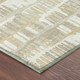 3' X 5' Ivory And Gray Abstract Washable Indoor Outdoor Area Rug