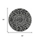 8' Black And Silver Round Geometric Washable Indoor Outdoor Area Rug