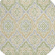 8' Green And Denim Blue Round Tribal Washable Indoor Outdoor Area Rug