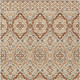 8' X 10' Orange And Gray Tribal Washable Indoor Outdoor Area Rug