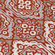 8' Red And Denim Blue Round Tribal Washable Indoor Outdoor Area Rug