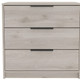 28" Light Gray Wood Three Drawer Dresser
