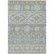 3' X 5' Teal Blue And Green Tribal Washable Indoor Outdoor Area Rug