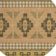 8' Chocolate And Olive Green Round Tribal Washable Indoor Outdoor Area Rug