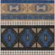 9' X 12' Navy Blue And Salmon Tribal Washable Indoor Outdoor Area Rug