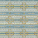 5' X 8' Teal Blue And Gold Tribal Washable Indoor Outdoor Area Rug