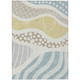 8' X 10' Ivory And Linen Abstract Washable Indoor Outdoor Area Rug
