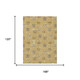 10' X 14' Gold And Blue Geometric Washable Indoor Outdoor Area Rug