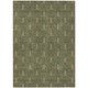 9' X 12' Olive Green And Brown Geometric Washable Indoor Outdoor Area Rug