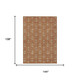 9' X 12' Rust And Linen Geometric Washable Indoor Outdoor Area Rug