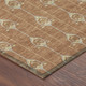 10' X 14' Rust And Linen Geometric Washable Indoor Outdoor Area Rug