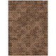 9' X 12' Red And Rust Geometric Washable Indoor Outdoor Area Rug