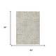 3' X 5' Ivory And Blue Geometric Washable Indoor Outdoor Area Rug