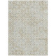 8' X 10' Ivory And Blue Geometric Washable Indoor Outdoor Area Rug