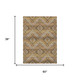 3' X 5' Copper And Khaki Tribal Washable Indoor Outdoor Area Rug