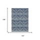 9' X 12' Navy Blue And Pink Tribal Washable Indoor Outdoor Area Rug
