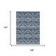 10' X 14' Navy Blue And Pink Tribal Washable Indoor Outdoor Area Rug