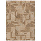 5' X 8' Copper And Khaki Geometric Washable Indoor Outdoor Area Rug