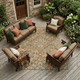 10' X 14' Copper And Gold Floral Washable Indoor Outdoor Area Rug
