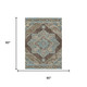 5' X 8' Chocolate And Coffee Oriental Washable Indoor Outdoor Area Rug