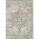 10' X 14' Ivory And Orange Oriental Washable Indoor Outdoor Area Rug