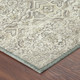9' X 12' Ivory And Linen Floral Washable Indoor Outdoor Area Rug
